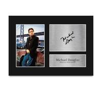 HWC Trading Michael Douglas Basic Instinct Detective Nick Curran Cadeaux Imprimé Signé Autographe Photo pour les fans de cinéma - A4 (ID-011895)