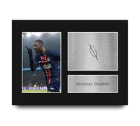 HWC Trading Ousmane Dembélé Paris Blue and Reds Cadeaux imprimés photo autographe signée pour les fans de football et les supporters - A4
