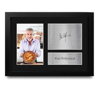 HWC Trading Paul Hollywood Cadeaux imprimés avec autographes signés pour les maîtres chefs et les amateurs de cuisine - A4 Encadré
