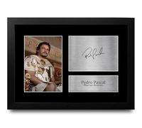 HWC Trading Pedro Pascal Gladiator 2 Cadeaux Imprimé Signé Autographe Photo pour les fans de cinéma - A4 Encadré