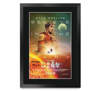 HWC Trading Project Hail Mary Cadeaux imprimés affiche photo autographe signée pour les fans de cinéma - A3 Encadré (ID-006209)
