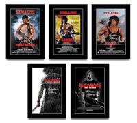 HWC Trading Rambo Collection Cadeaux Ensemble d’affiches imprimées Photo autographe signée pour les fans de cinéma (ID-004284) - A4 Impression Uniquement