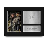 HWC Trading Richard Armitage The Hobbit Thorin Oakenshield Cadeaux Imprimé Signé Autographe Photo pour les fans de cinéma - A4
