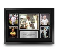 HWC Trading Richard Attenborough Jurassic Park Cadeaux Imprimés Autographe Affichage d’autographes pour les fans de cinéma - A3 Encadré