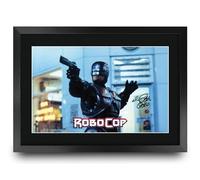 HWC Trading Robocop Scene 2 Peter Weller Cadeaux Imprimé Signé Autographe Photo pour les fans de cinéma - A3 Encadré