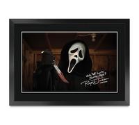 HWC Trading Roger L Jackson Scream Ghostface Cadeaux Imprimé Signé Autographe Photo pour les fans de cinéma - A3 Encadré (ID-006203)