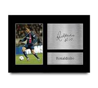HWC Trading Ronaldinho Paris Blue and Reds Cadeaux imprimés photo autographe signée pour les fans de football et les supporters - A4