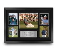 HWC Trading Rory McIlroy Cadeaux imprimés photo autographe signée pour les fans de golf - A3 Encadré