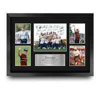 HWC Trading Ryder Cup Winners 2025 Europe Cadeaux imprimés photo autographe signée pour les fans de golf - A3 Encadré