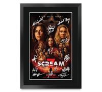 HWC Trading Scream 7 Cadeaux imprimés affiche photo autographe signée pour les fans de cinéma - A3 Encadré (ID-006212)