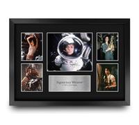 HWC Trading Sigourney Weaver Alien Cadeaux Imprimés Autographe Affichage d’autographes pour les fans de cinéma - A3 Encadré