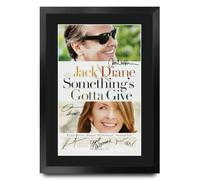 HWC Trading Something's Gotta Give 2003 Poster de Film Autographes Imprimés Encadré A3 Cad