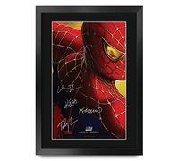 HWC Trading Spider-Man 2 Toby Maguire Cadeaux imprimés affiche photo autographe signée pour les fans de cinéma - A3 Encadré