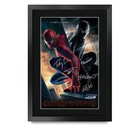 HWC Trading Spider-Man 3 Toby Maguire Cadeaux imprimés affiche photo autographe signée pour les fans de cinéma - A3 Encadré