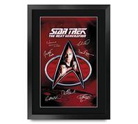 HWC Trading Star Trek Next Generation Cadeaux Imprimé Signé Autographe Photo pour les fans de télévision - A3 Encadré