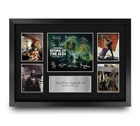 HWC Trading Star Wars Episode 6 Return of the Jedi Cadeaux imprimés autographes signés, Montage d'affichage de présentation pour les fans de cinéma - A3 Encadré