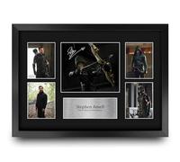 HWC Trading Stephen Amell Arrow Cadeaux Imprimé Signé Autographe Présentation Photo Montage Affichage pour les fans d’émissions de télévision - A3 Encadré