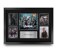 HWC Trading The Avengers 1 Cadeaux imprimés autographes signés, Montage d'affichage de présentation pour les fans de cinéma - A3 Encadré