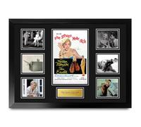 HWC Trading The Seven Year Itch Affiche de Film Signée A2 Deluxe Encadrée | Marilyn Monroe, Autographes Reproduits Imprimés, Cadre Noir Fabriqué dans notre Atelier au Royaume-Uni, Prêt à Accrocher