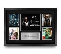 HWC Trading The Terminator 1 Cadeaux imprimés autographes signés, Montage d'affichage de présentation pour les fans de cinéma - A3 Encadré