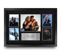 HWC Trading Tom Cruise & Kelly McGillis Top Gun Cadeaux Imprimés Autographe Affichage d’autographes pour les fans de cinéma - A3 Encadré