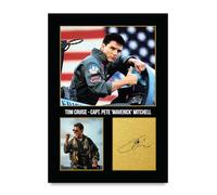HWC Trading Tom Cruise Top Gun Capt. Pete 'Maverick' Mitchell Cadeaux Imprimé Signé Autographe Photo pour les fans de cinéma - A4 Impression Uniquement (ID-005435)