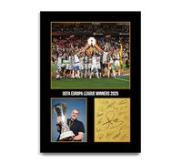 HWC Trading Tottenham Hotspurs UEFA Europa League Winners 2025 Cadeaux imprimés avec photo autographe signée pour les fans et supporters de football - Impression A4 Uniquement