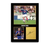 HWC Trading Zinedine Zidane France Cadeaux imprimés photo autographe signée pour les fans de football et les supporters (ID-004350) - A4 Impression Uniquement