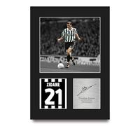HWC Trading Zinedine Zidane Juventus Cadeaux imprimés photo autographe signée pour les fans de football et les supporters - A4 Portrait