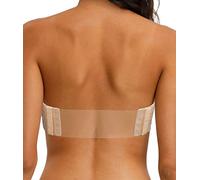 HWDI Soutien-gorge en dentelle convertible à armatures et rembourrage, avec bretelles ou sans, brassière de grande taille, nude, 90G