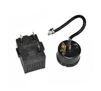 HWEIH Démarreur PTC noir TY-QZ-003/protection contre les surcharges, 2 prises noires, sans alimentation, for accessoires de réparation de compresseur de réfrigérateur(Round Set)