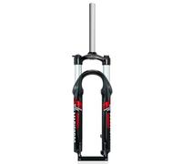 HWEVDHJ 20/24 Pouces Fourche À Suspension VTT Voyage 100mm Fourche Avant De Vélo De Montagne Tube Droit 28,6mm QR 9mm Frein À Disque Fourches Mécanique Verrouillage Manuel(Rosso,24 inch)
