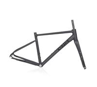 HWEVDHJ Cadre De Vélo Route Gravel 700C Cadre De Frein À Disque 46CM 48CM 50CM Cadres Vélo en Alliage D'aluminium Axe Traversant F12*100mm R12*142mm avec Fourche en Carbone(Gray,46cm)
