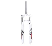 HWEVDHJ Fourche VTT 26/27.5/29 Pouces Fourches À Suspension Vélo Freins À Disque Fourches Mécanique Débattement 105mm Fourche Avant De Vélo De Montagne Tube Droit 1-1/8" QR 9 * 100mm(White Red,29")