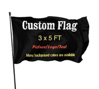 HWFOI Drapeau/Bannière personnalisé - Bannière de drapeaux personnalisés - faites votre propre drapeau, 2.5X4 FT Ajoutez votre propre image/texte/logo pour la décoration de jardin extérieur