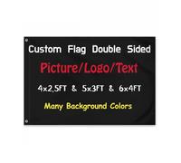 HWFOI Drapeau Personnalisable,2X3 FT, drapeau de bannière personnalisée - Imprimez votre propre logo/motif/mot Bannières de Drapeaux Personnalisées Pour la Décoration de Jardin Extérieur