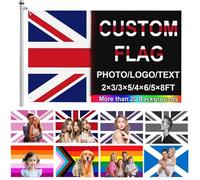 HWFOI Drapeau Personnalisable,2X3 FT, drapeau de bannière personnalisée - Imprimez votre propre logo/motif/mot Bannières de Drapeaux Personnalisées Pour la Décoration de Jardin Extérieur
