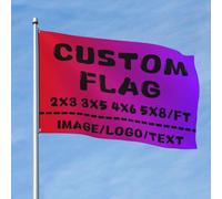 HWFOI Drapeau Personnalisable,2X3 FT, drapeau de bannière personnalisée - Imprimez votre propre logo/motif/mot Bannières de Drapeaux Personnalisées Pour la Décoration de Jardin Extérieur