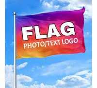 HWFOI Drapeau Personnalisable,2X3 FT, drapeau de bannière personnalisée - Imprimez votre propre logo/motif/mot Bannières de Drapeaux Personnalisées Pour la Décoration de Jardin Extérieur
