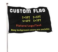 HWFOI Drapeau Personnalisable,3X5 FT, drapeau de bannière personnalisée - Imprimez votre propre logo/motif/mot Bannières de Drapeaux Personnalisées Pour la Décoration de Jardin Extérieur