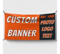 HWFOI Drapeau Personnalisé, BannièRe Jardin de Drapeau Personnalisé Simple Face Impression de Votre Conception/Logo/Image/Mots,4X6 FT Entreprise bannière Personnalisation(sans mât)