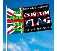 HWFOI Drapeau Personnalisé, BannièRe Jardin de Drapeau Personnalisé Simple Face Impression de Votre Conception/Logo/Image/Mots,2X3 FT Entreprise bannière Personnalisation(sans mât)