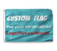 HWFOI Drapeau Personnalisé, BannièRe Jardin de Drapeau Personnalisé Simple Face Impression de Votre Conception/Logo/Image/Mots,2X3 FT Entreprise bannière Personnalisation(sans mât)