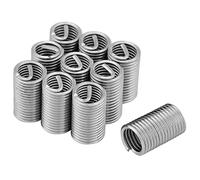 HWGING 10 Pièces 304 Fil D'acier Inoxydable Manchon de Vis Inserts Kit de Réparation de Filetage M8X1.25X3Dthread, Réparation, Fil, Kit, Hélicoptère, Câble, Inserts, Insert, 25,