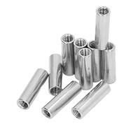 HWGING 10 Pièces écrou de Connexion Rond Filetage Femelle écrou de Couplage M8 X 1.25 12 L40mm Jeu D'écrous de Couplage de Forme Ronde pour la Connexion