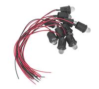 HWGING 10 Pièces Lumière de Diode LED 12V 10mm Indicateur de Lumière Pilote avec Ligne étanche pour Bateau de Voiture (Blanche)