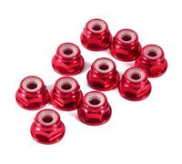 HWGING 10 Pièces M3 Nylon Insérer Auto-verrouillage Aluminium écrous Hexagonaux écrou de Blocage Rouge foncé