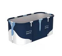 HWGING Baignoire pliable en plastique, bleu foncé, 120 x 60 cm, baignoire familiale, autoportante