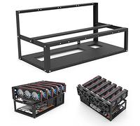 HWGING Cadre de minage pour 6 cartes graphiques ATX/Btx/Flex/Itx/Microatx, 6 GPU, cadre de montage minière durable, rack de minage empilable