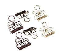 HWGING Clamp/Holder Lean, Double Clamp/Holder en Fil de Fer, pour L'organisation de Documents, Tout Usage, en Métal, Double, pour la Paperasse, Fixation du Papier, Gestion de Documents,